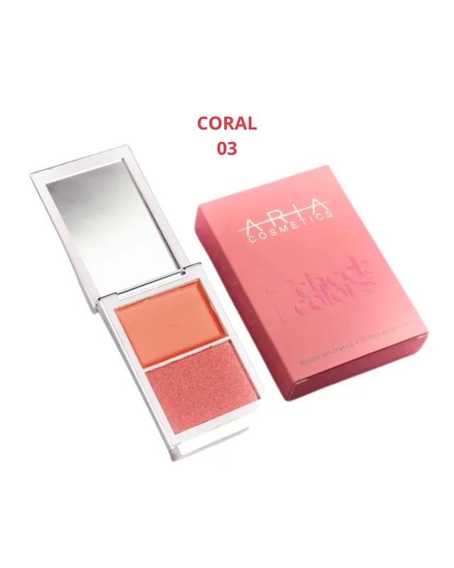 [6903072466818 (CORAL 03)] RUBOR CHEEK COLORS TONO CORAL 03 ARIA COSMETICS (6818)