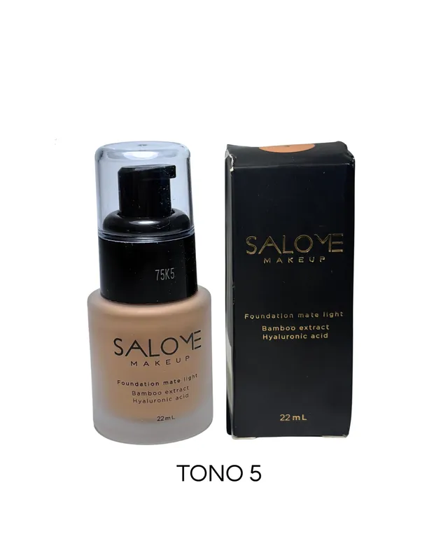 [7599055003201 (TONO 5)] BASE MATTE CON ACIDO HIALURONICO Y EXTRACTO DE BAMBÚ TONO 5 SALOME MAKEUP (3201)
