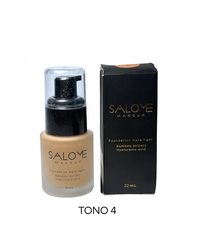 [7599055003195 (TONO 4)] BASE MATTE CON ACIDO HIALURONICO Y EXTRACTO DE BAMBÚ TONO 4 SALOME MAKEUP (3195)