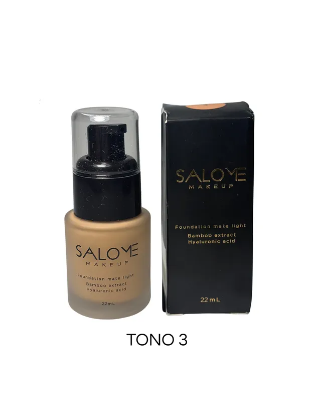 [7599055003188 (TONO 3)] BASE MATTE CON ACIDO HIALURONICO Y EXTRACTO DE BAMBÚ TONO 3 SALOME MAKEUP (3188)