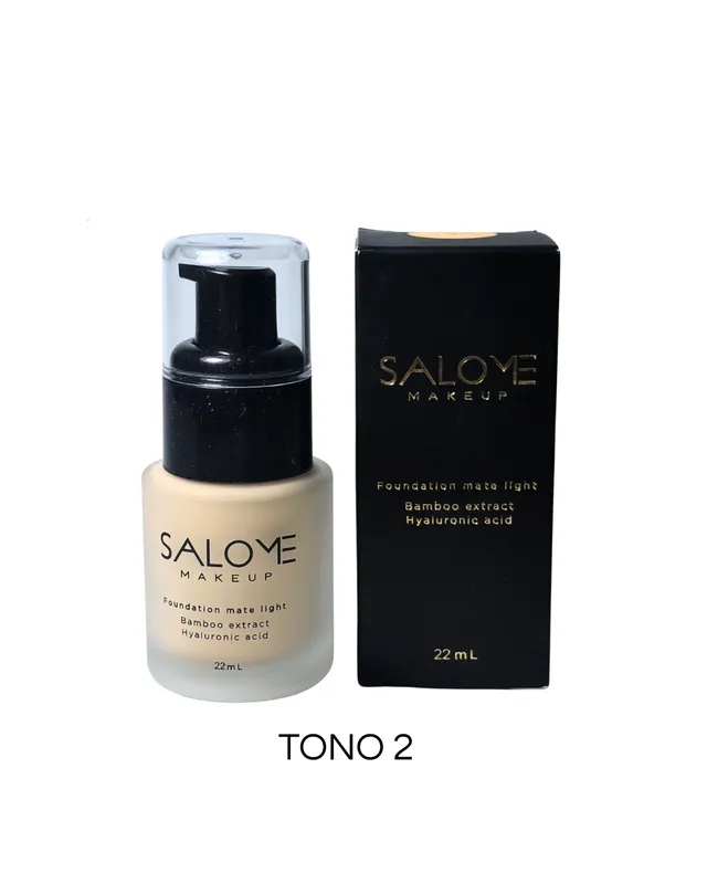 [7599055003171 (TONO 2)] BASE MATTE CON ACIDO HIALURONICO Y EXTRACTO DE BAMBÚ TONO 2 SALOME MAKEUP (3171)