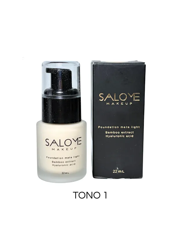 [7599055003164 (TONO 1)] BASE MATTE CON ACIDO HIALURONICO Y EXTRACTO DE BAMBÚ TONO 1 SALOME MAKEUP (3164)