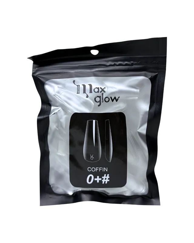 [ML2112] UÑAS JELLY TIPS COFFIN 0+# MAXGLOW 112PCS (2112)