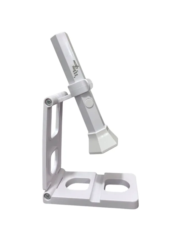 LAMPARA RECARGABLE UV/LED PORTÁTIL MAXGLOW CON SOPORTE PLEGABLE BLANCA (2068)