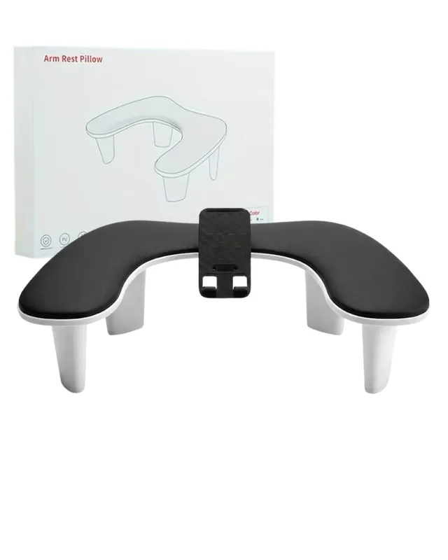ALMOHADA ERGONÓMICA APOYABRAZOS COLOR NEGRO CON SOPORTE PARA TELÉFONO (2108)