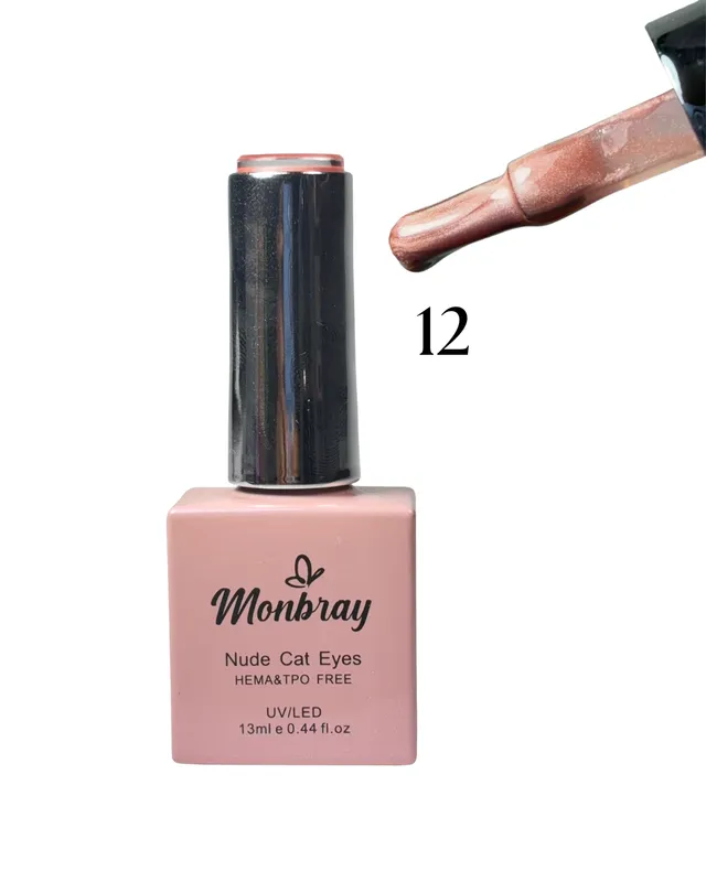 ESMALTE SEMIPERMANENTE MONBRAY PURPLE CAT EYES TONO 12 (8077)