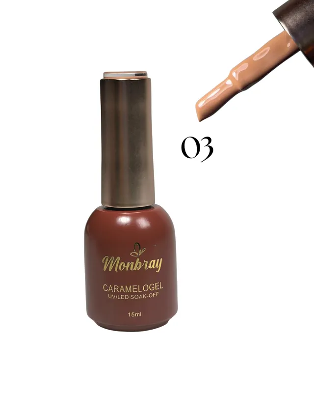 ESMALTE SEMIPERMANENTE MONBRAY CARAMELOGEL TONO 03 (8015)