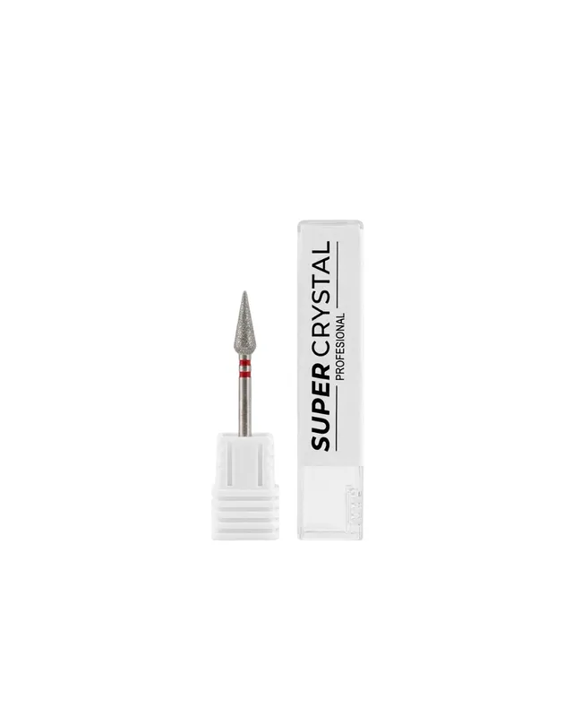 [7592300036856 (PERA)] BROCA PERA PUNTA DIAMANTE GRANO ROJO SUPER CRYSTAL (6856)