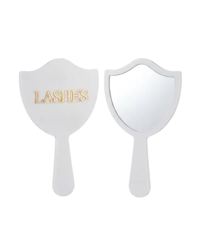 ESPEJO DE MANO PARA LASHES / PESTAÑAS COLOR BLANCO (2385)