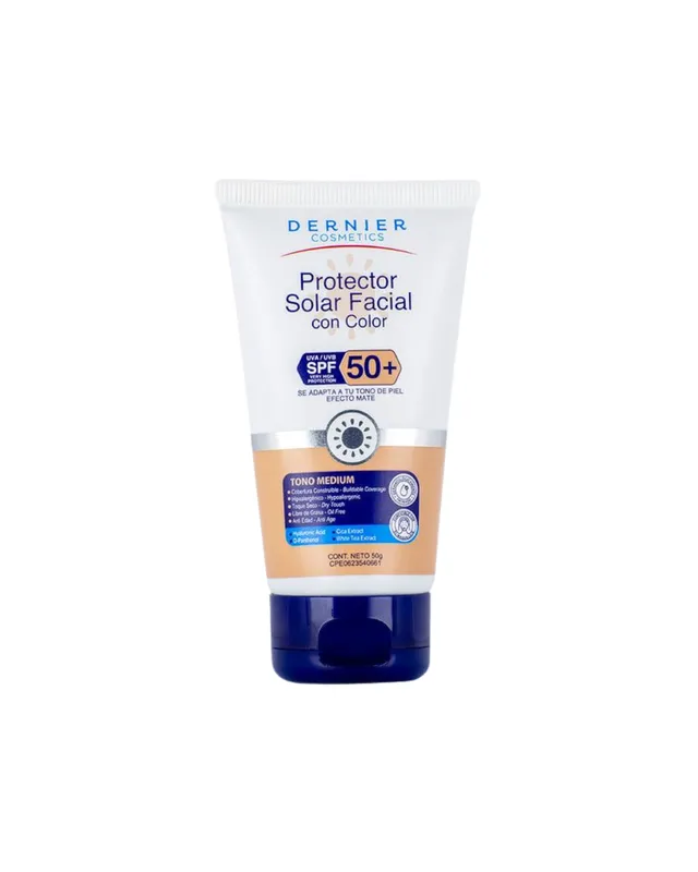 [7598084000946 (MEDIO)] DERNIER PROTECTOR SOLAR FACIAL EFECTO MATE TONO MEDIO SPF50+ 60ml (0946)