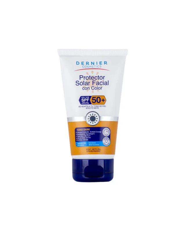 [7598084000953 (OSCURO)] DERNIER PROTECTOR SOLAR FACIAL EFECTO MATE TONO OSCURO SPF50+ 60ml (0953)