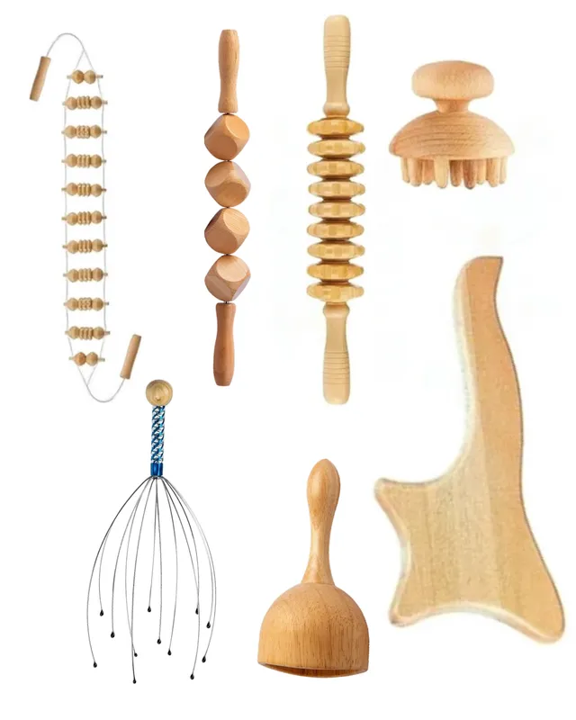[TF1756] KIT DE MADEROTERAPIA CORPORAL Y CAPILAR SET DE 7 PIEZAS (1756)