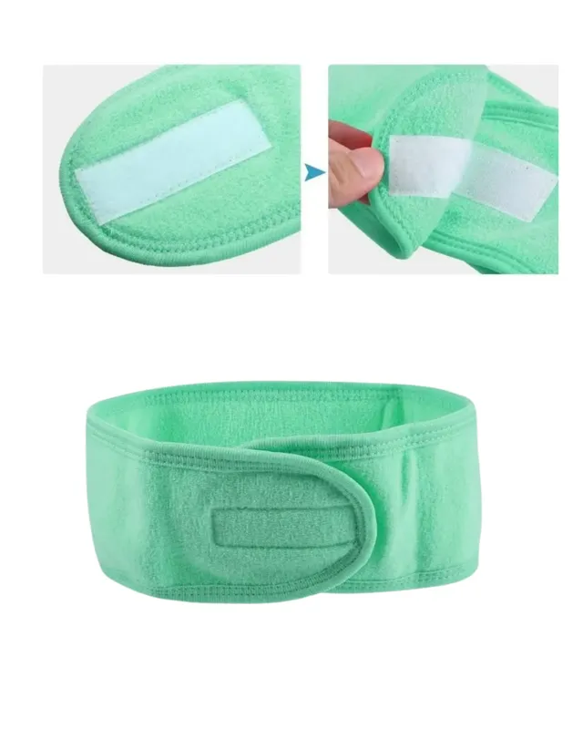 DIADEMA AJUSTABLE PARA SKIN CARE COLOR VERDE (0181)