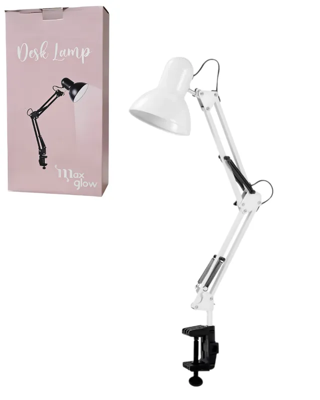 LAMPARA DE BRAZO BLANCA MAXGLOW (0367)