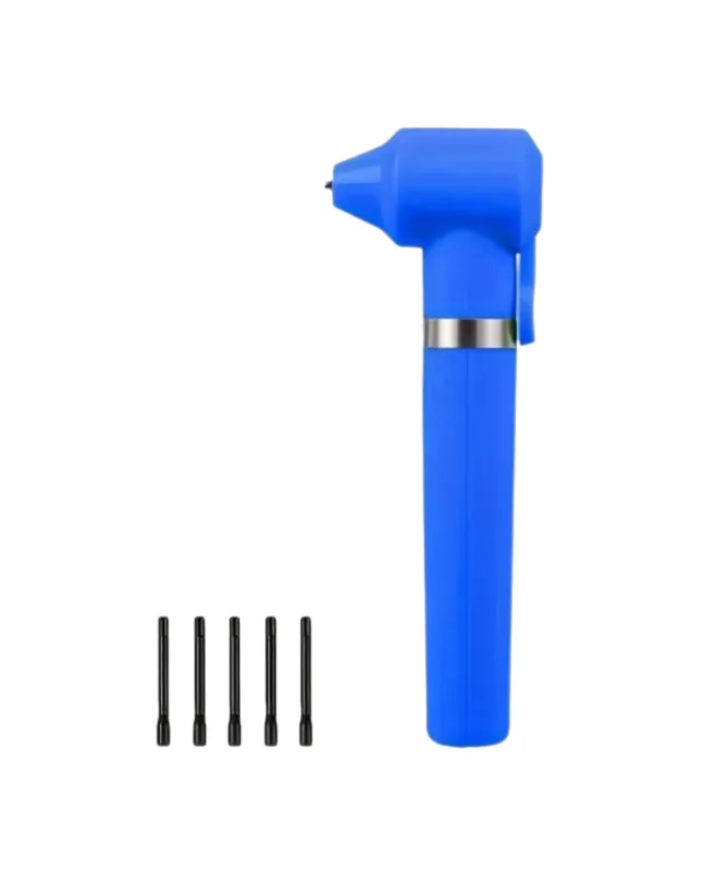 BATIDOR DE PIGMENTO COLOR AZUL  CON 5 PALITOS (2036)
