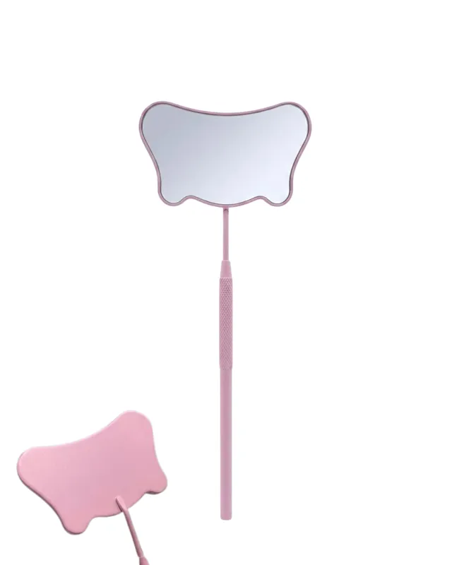 ESPEJO DE PESTAÑAS ACERO INOXIDABLE ROSADO (1013)