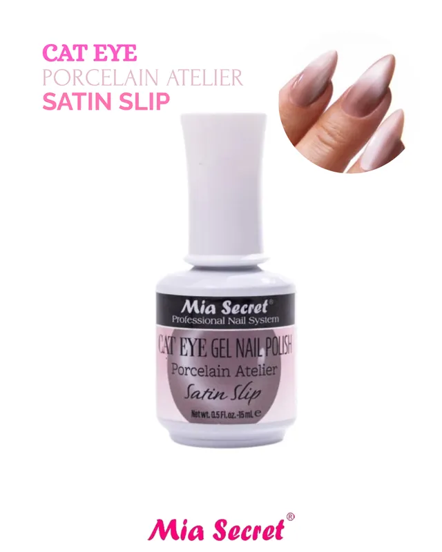 [842342119121 (SATIN SLIP)] CAT EYE GEL NAIL POLISH PORCELAIN ATELIER SATIN SLIP 15ml (9145)