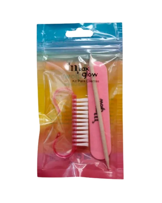KIT PARA CLIENTES LIMA+CEPILLO+PALITO DE NARANJA MAXGLOW (1517)