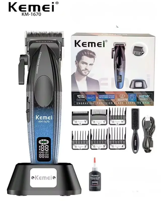 [6955549316706 (KM-1670)] AFEITADORA CLIPPER KEMEI KM-1670 (6706)