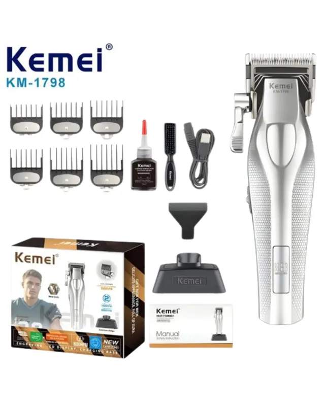 [6955549317987 (KM-1798)] AFEITADORA CLIPPER KEMEI KM-1798 (7987)