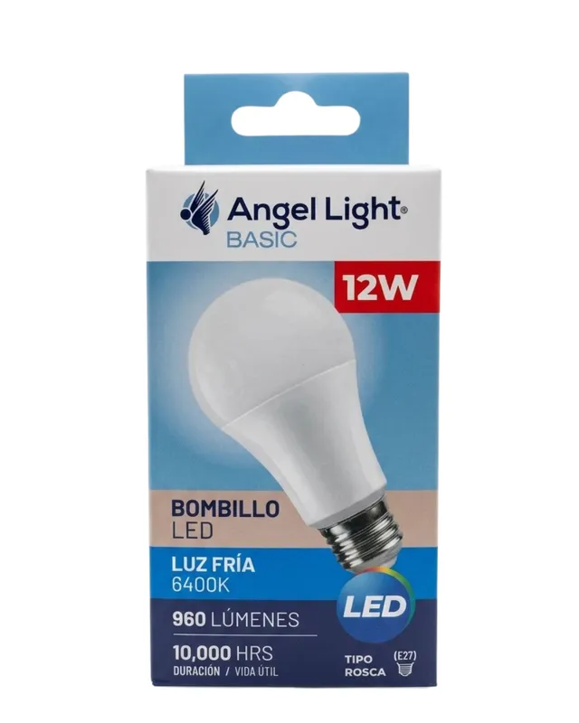 [7453010048624 (LUZ FRIA)] BOMBILLO LED 12W MULTI VOLTAJE ANGEL LIGHT BASICO (8624)