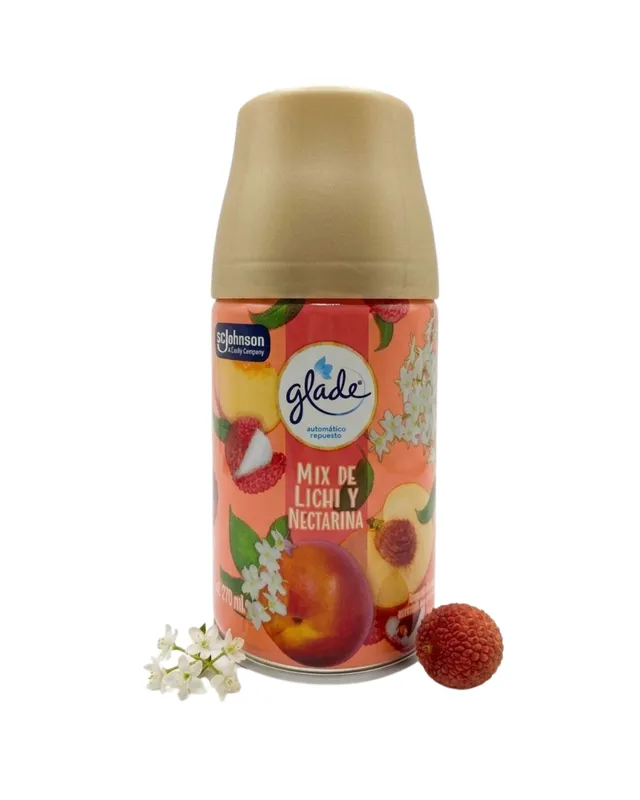 [7503053774773 (MIX LICHI Y NECTARINA)] GLADE REPUESTO AUTOMATICO MIX DE LICHI Y NECTARINA 270ML (4773)