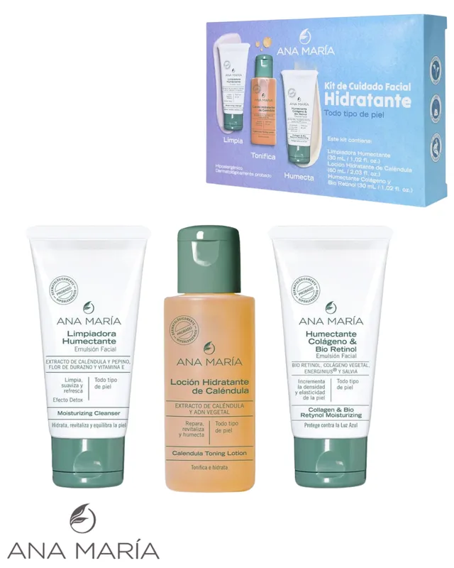 [7702678810242 (HIDRATANTE)] KIT CUIDADO FACIAL HIDRATANTE TODO TIPO DE PIEL ANA MARIA (0242)