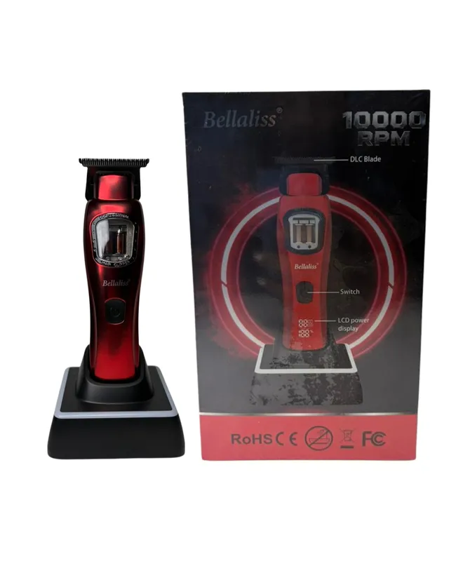 [6785454598658 (TRIMMER)] HAIR TRIMMER VECTOR MOTOR 10.000RPM ROJO BELLA-2031 BELLALISS (8658)