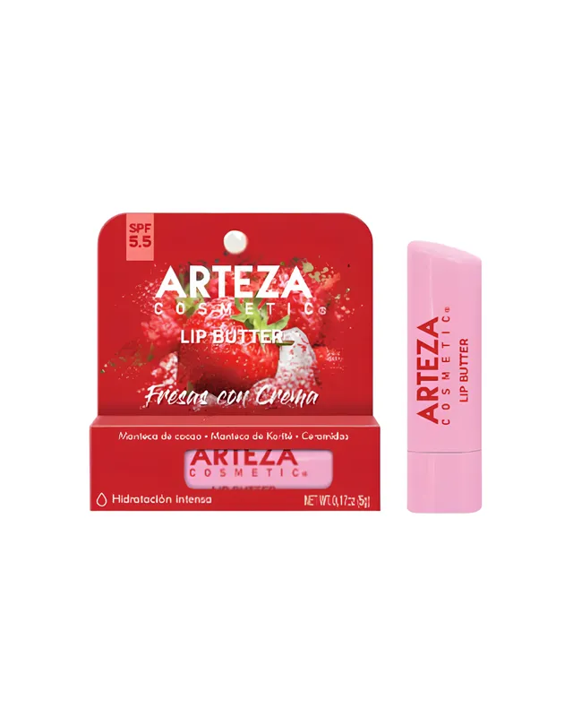 [7599094001251(FRESA)] LIP BUTTER BALSAMO DE FRESAS CON CREMA 5g (1251)