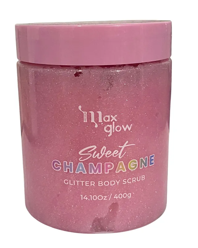CREMA EXFOLIANTE GLITTER MAX GLOW SWEET CHAMPAGNE 400gr (ML2022)