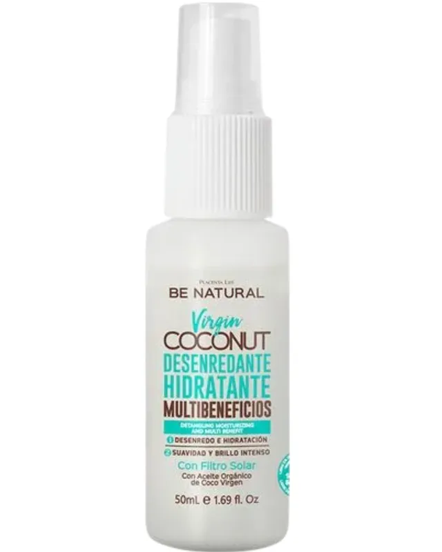 BE NATURAL virgin COCONUT DESENREDANTE HIDRATANTE MULTIBENEFICIOS cont.50ml