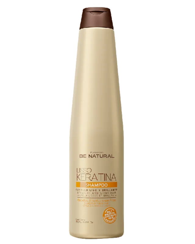[7756719004275] BE NATURAL  LISSO KERATINA  SHAMPOO cabello  alisado o con frizz cont. 350ml