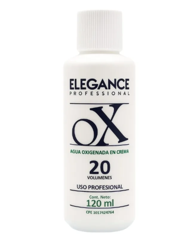 AGUA OXIGENADA EN CREMA ELENGANCE  OX 20 VOLUMENES uso profesional cont.120ml