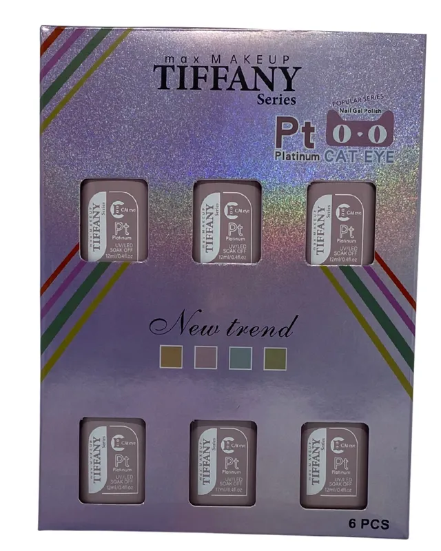 COLECCION CAT EYE  Pt PLATINUM TIFFANY, 6 UNIDADES