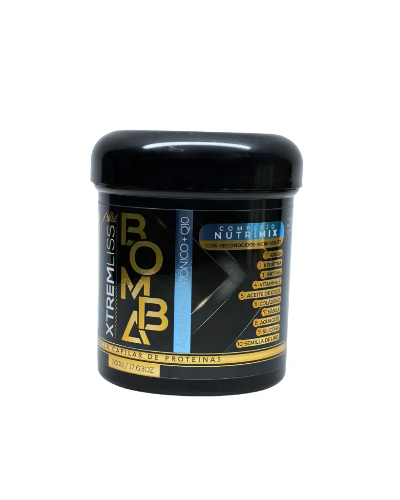 MASCARILLA CAPILAR BOMBA XTREMLISS acido hialuronico Y Q10 cont.500G