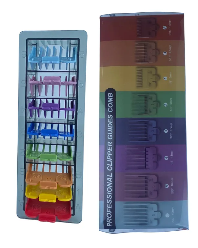 JUEGO DE PEINES PARA MAQUINAS CLIPPER BELLALISS modelo (bellaliss-09) set de 8 piezas