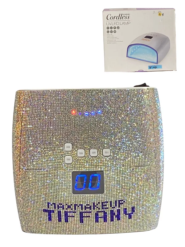 Lampara recargable de 66w con cristales blancos modelo (s10)