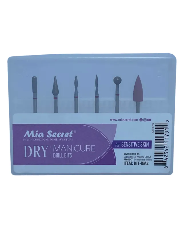 KIT DE BROCAS 6 PUNTAS MIA SECRET DRY Manicure drill bits ¨ PIEN SENSIBLE¨