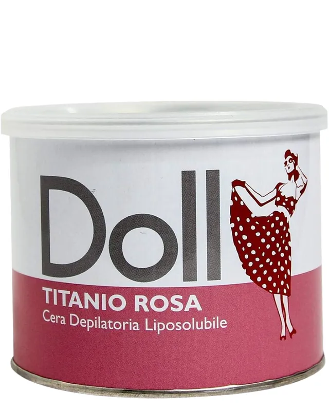 CERA DEPILATORIA MARCA DOLL,  TITANIO ROSA LIPOSOLUBLE (7012)