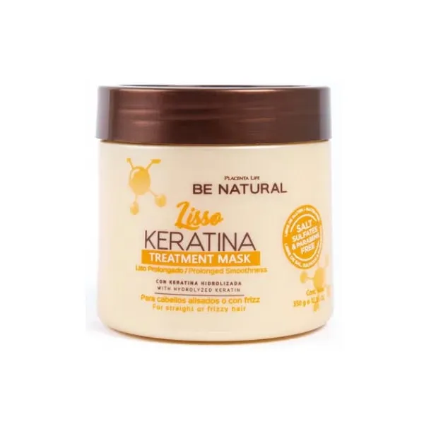 [7756719004459] PL BE NATURAL LISSO KERATINA MASCARILLA INTENSIVA CABELLO LISO Y BRILLANTE 350GR